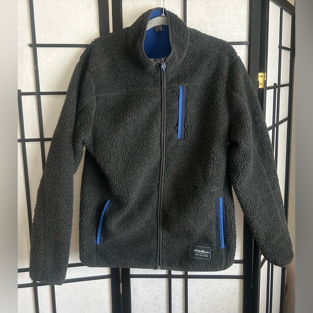 Eddie Bauer Gray Sherpa Men’s Sweatshirt